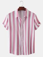 Casual Striped Short Sleeve Shirt