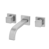 Mueller Cubo 2-knops wastafelkraanafbouwdeel RVS PVD