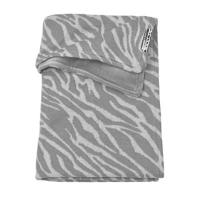 Meyco wiegdeken velvet Zebra 75x100 cm grijs