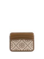 Tory Burch porte-carte à motif monogrammé - Marron - thumbnail