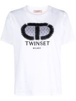 TWINSET t-shirt en coton à logo brodé - Blanc - thumbnail