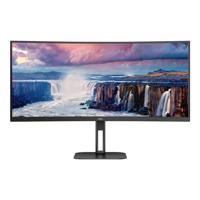 AOC Value-Line CU34V5C/BK LED-monitor Energielabel G (A - G) 86.4 cm (34 inch) 3440 x 1440 Pixel 21:9 4 ms HDMI, DisplayPort, USB 3.2 Gen 1, USB-C,