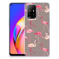 OPPO A94 5G | Reno5 Z TPU Hoesje Flamingo - thumbnail