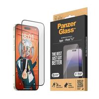 PanzerGlass UltraWide Screen Protector Compatibel met iPhone 15 Plus 2023 6.7 inch - Helder w/Zwart Frame