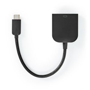 Nedis USB-C Adapter | USB-C Male naar VGA Female 15p | 1920x1200 | 5 Gbps | 0.2 m | 1 stuks - CCGP64852BK02 CCGP64852BK02