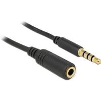 Delock 84668 Stereo Jack Verlengkabel 3,5 mm 4-pins male naar female 3 m zwart - thumbnail