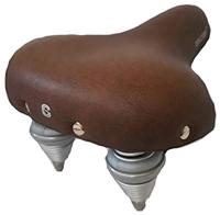 Selle Comfort Retro Fietszadel Gel/staal Bruin - thumbnail