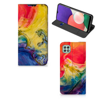 Bookcase Samsung Galaxy A22 5G Watercolor Dark