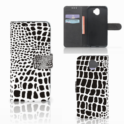 Wiko Wim Telefoonhoesje met Pasjes Slangenprint Wiko Wim Telefoonhoesje met Pasjes Slangenprint