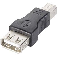 USB 2.0 adapter [1x USB 2.0 stekker B - 1x USB 2.0 bus A] zwart Goobay