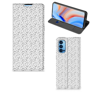 OPPO Reno4 Pro 5G Hoesje met Magneet Stripes Dots