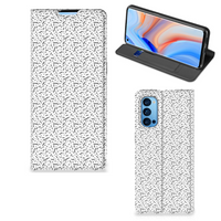 OPPO Reno4 Pro 5G Hoesje met Magneet Stripes Dots - thumbnail