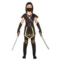 My Other Me, Living Costumes, Ninja-kostuum voor meisjes, kleur: zwart, 5-6 jaar, zwart