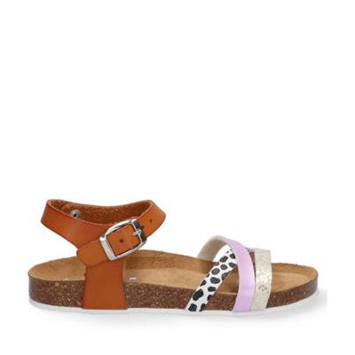 Braqeez Saar Spain leren sandalen cognac/multi Braqeez Saar Spain leren sandalen cognac/multi