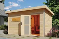 Karibu | Skrollan 3 Buitensauna | Melkglas Deur