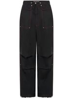 Dion Lee pantalon ample à coutures contrastantes - Noir - thumbnail