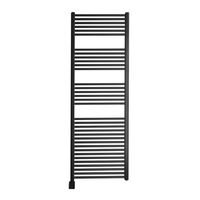 Sanicare elektrische design radiator 60x172cm zwart met Bluetooth en thermostaat links zwart - thumbnail