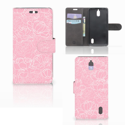 Huawei Y625 Hoesje White Flowers