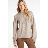 Modström gemêleerde gebreide trui Truce beige