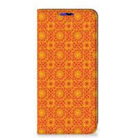 Samsung Galaxy A13 (5G) | Samsung Galaxy A04s Hoesje met Magneet Batik Oranje - thumbnail