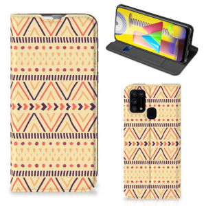 Samsung Galaxy M31 Hoesje met Magneet Aztec Yellow