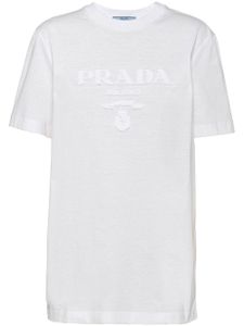 Prada t-shirt à broderies - Blanc