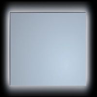 Spiegel Sanicare Q-Mirrors 75x70 cm Rechthoek Met Rondom LED Warm White, Omlijsting Chroom incl. ophangmateriaal Zonder Schakelaar - thumbnail