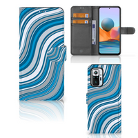 Xiaomi Redmi Note 10 Pro Telefoon Hoesje Waves Blue - thumbnail