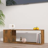 Tv-meubel 100x24x32 cm bewerkt hout gerookt eikenkleurig