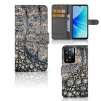 PPO A57 | A57s | A77 4G Telefoonhoesje met Pasjes Krokodillenprint - thumbnail