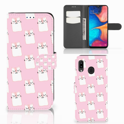 Samsung Galaxy A30 Telefoonhoesje met Pasjes Sleeping Cats Samsung Galaxy A30 Telefoonhoesje met Pasjes Sleeping Cats