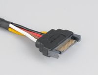 Akasa Sata Power Cable Extension Zwart 0,3 m - thumbnail