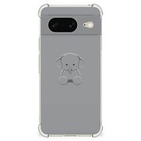 Google Pixel 8 Stevig Bumper Hoesje Grijs Baby Olifant - thumbnail