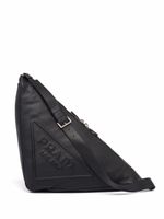 Prada sac porté épaule Triangle en cuir - Noir