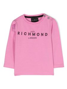 John Richmond Junior t-shirt à logo brodé - Rose