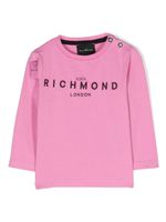 John Richmond Junior t-shirt à logo brodé - Rose - thumbnail