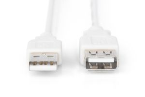 Digitus USB-kabel USB 2.0 USB-A stekker, USB-A bus 1.80 m Beige AK-300202-018-E