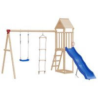 Schommelzitje met touwladder polyetheen blauw - thumbnail