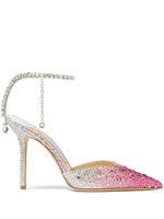 Jimmy Choo escarpins Saeda 100 mm à ornements en cristal - Rose - thumbnail