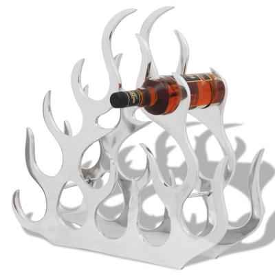 vidaXL Wijnrek voor 11 flessen aluminium zilverkleurig vidaXL Wijnrek voor 11 flessen aluminium zilverkleurig