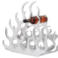 vidaXL Wijnrek voor 11 flessen aluminium zilverkleurig