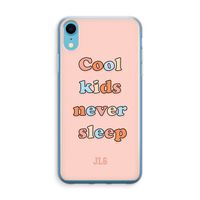 Cool Kids Never Sleep: iPhone XR Transparant Hoesje