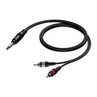 Procab CAB715 Basic jack 6.3mm male mono - 2x RCA male 1.50 m
