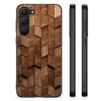 Houten Print Telefoonhoesje voor Samsung Galaxy S23 Plus Wooden Cubes