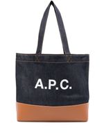 A.P.C. sac cabas Axel en jean - Bleu - thumbnail