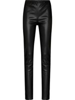 MM6 Maison Margiela legging en cuir artificiel - Noir