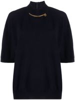 Stella McCartney Falabella high-neck wool blouse - Bleu - thumbnail