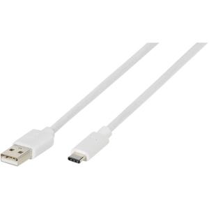 Vivanco USB-kabel USB 2.0 USB-A stekker, USB-C stekker 2.00 m Wit 38757