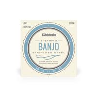 D&apos;Addario EJS60 Stainless Steel Light 10-20 snaren voor vijfsnarige banjo