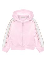 Monnalisa hoodie zippé à fleurs - Rose